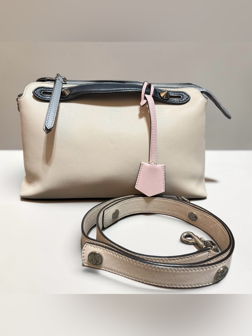 Fendi By The Way Medium Multicolor Leather Satchel Crossbody Bag
